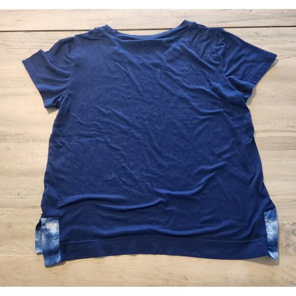 Rae Dunn T-Shirt Blue‎ "RED, WHITE & BLUE" Graphic Women Sz S USA Patriotic 4th - Picture 4 of 7